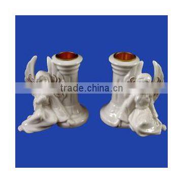 Wholesale Ceramic Angle Wedding Candlestick