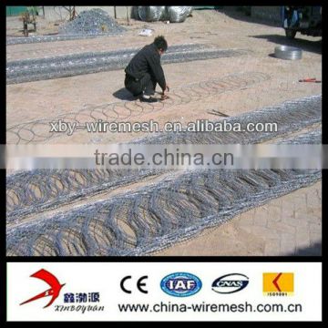 Galvanized fake concertina razor wire