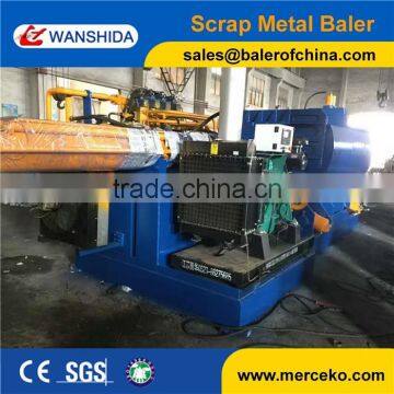Mobile Hydraulic Metal Scrap Baling Press Baler Compactor Machine Portable Trailer photo-4