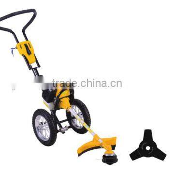 52cc single cylinder handpush brush cutter with wheels