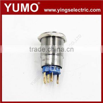 ABS19S-P11-E 19mm Ring LED Lamp Green Metal Push Button photo-2