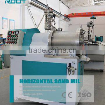 Horizontal pin type bead grinding mill for water-based inkjet ink