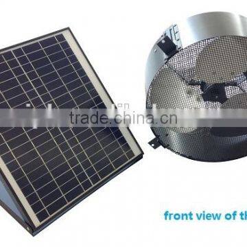 vent goods New Type 30w Wall Mounted Solar Air Ventilation Fan with thermostat