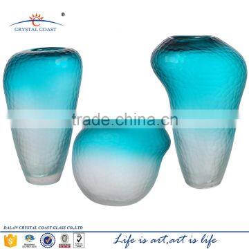 Tall decorative martini handblown mosaic import glass flower vase factory for sale