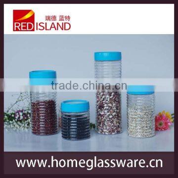 Machine made glass jar with Plastic screw top lid