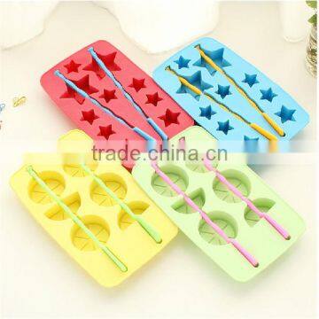 2014 custom hot summer cool frozen silicone ice cube tray