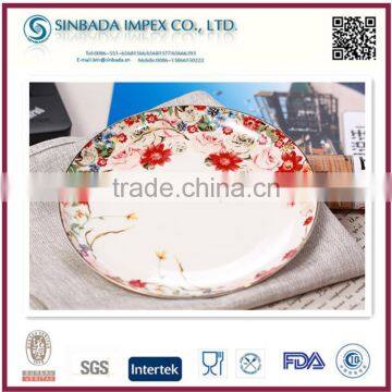 nice printing porcelain plate as table decoration