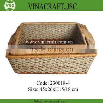 Wicker laundry basket