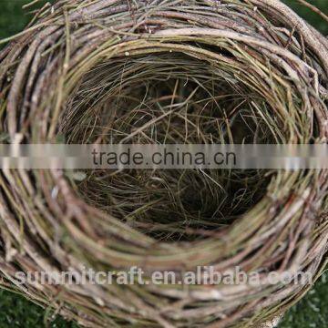 Handmade Dry Branch Artificial Hanging Bird Nest photo-3