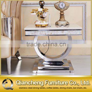 Metal Movable Marble Top Side Table photo-2