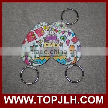 Chinese supplier new products sublimation key chain for couples gift