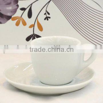 ceramic espresso coffee cup and saucer