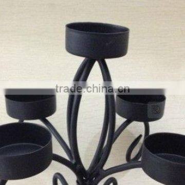 Romantic Novelty Design Fashion Black Metal Wine Bottle Candelabra/best Seller Wedding Candlestick/ Economic Candle Holder photo-3