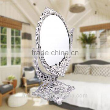 Plastic Frame Heart-shaped Double Sides Mirror High Quality Free Standing Table /desktop Mirror photo-3