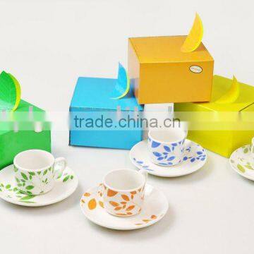 80cc cup and saucer porcelain with decal printing