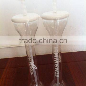 Plastic Beer Cup Yard Glass yard slush ice cup yard beer slush cup with lid and straw