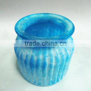 Best Selling Flower Colored Vases Wholesale Fancy Glass With White Powder on Surface