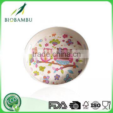 Decal design Quality assurance bamboo fiber round plate