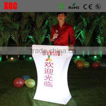 Plastic Outdoor LED lighted bar table and chair