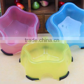 non slip plastic star shaped pet food bowl