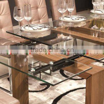 6 Seater Tempered Glass Dining Table Arabic Style Dining Room Table photo-2