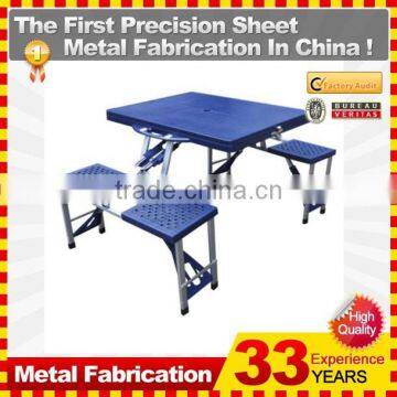 Folding Picnic PlasticTable and 4 Seats/chairs/bench With Umbrella photo-3