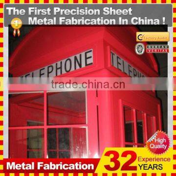 Antique Red Public Telephone Booth for Sale photo-2