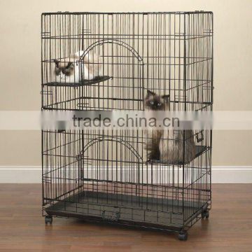 New Model Foldable Indoor Cat Cage, Metal Cat Cage, Large Cat Cage