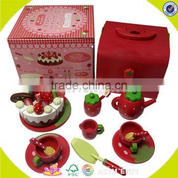 Wholesale Baby Wooden Birthday Cake Set Toy, Top Fashion Kids Wooden Chocolate Cake, Funny Wooden Birthday Cake Set Toy W10B101 photo-2