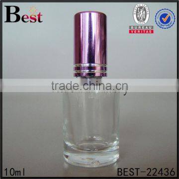 Cosmetic Perfume Promotion Lowest Price Mold Clear Small 10ml Glass Bottle With Silver Aluminum Spray and Cap China Suppliers photo-5