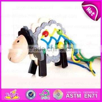 2016 New Design Kids Wooden Beads Threading Toy,fashion Baby Wooden Beads Threading Toy,diy Beads Threading Toy W11E046 photo-2