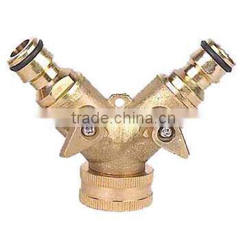 Brass 2-Way Y joint hose connector