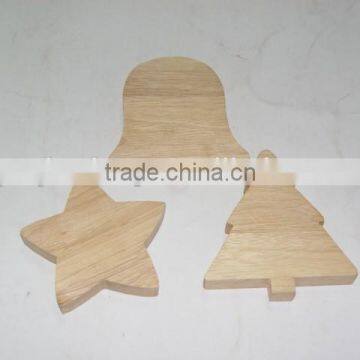 rubber wood bell shape cutting board , star shape board , tree shape board