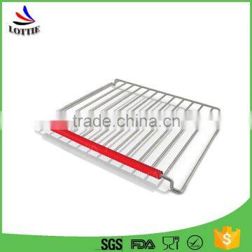 100% Food Grade 2 Pcs/set Customized Wire Rack Microwave Silicone Oven Rack Guard photo-2
