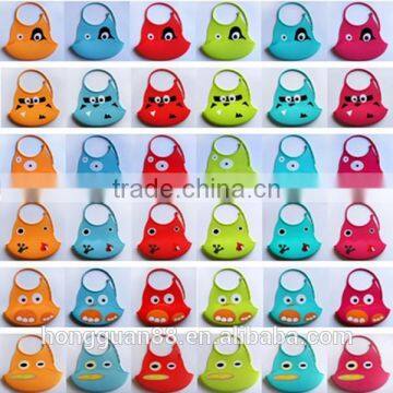 2015 Hot selling colorful baby bib, rubber baby bib,silicon baby bib