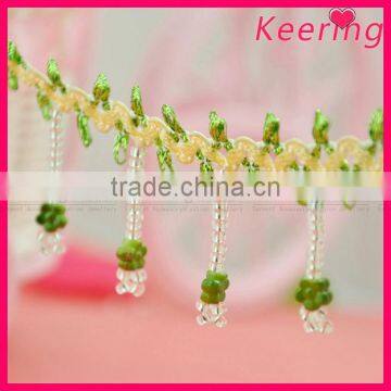 2015 cheap green color pearl trim wholesale WTP-1298