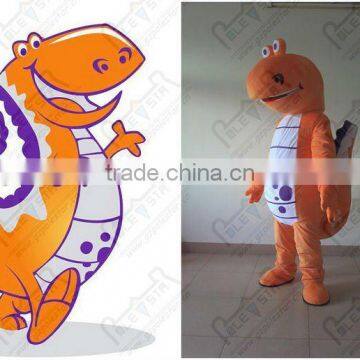 carnival costume customized orange dinosaur mascot costumes