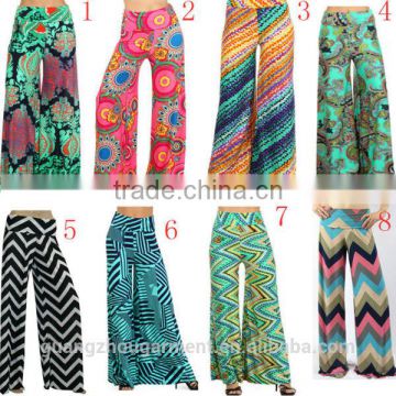 new floral cheap wide leg palazzo pants plus size for women