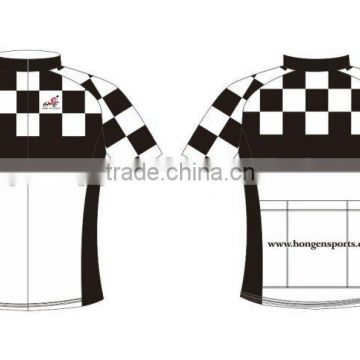 Heat tranfer printing cycling jersey, long sleeve winter bike wear for cycling team