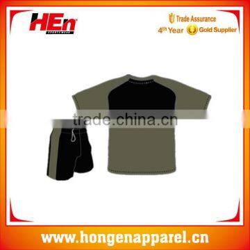 Hongen apparel wholeasle teenage short sleeve soccer set OEM custom color