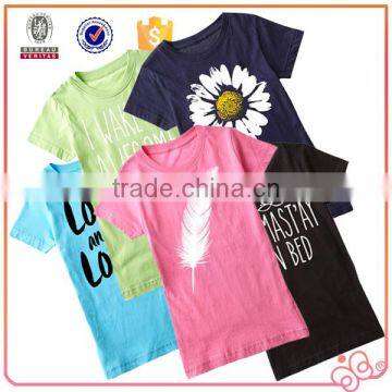 2016 shishi factory top fashion girl long extended t shirt for summer