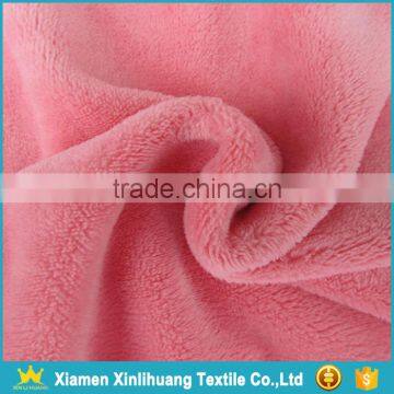 High Quality Colored 100 Polyester Knitted Coral Fleece Blanket Fabric photo-4