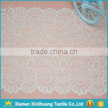 New Design Dress Material White Stretch Border Lace Trim for Wholesale photo-5