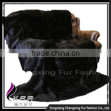 CX-D-08B Express Hand Made Real Rabbit Fur Carpet photo-4