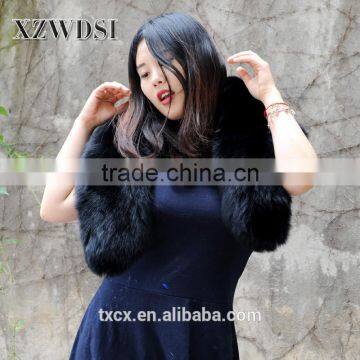 CX-B-06 Fashion OEM Custom Black Keep Warm Women Fur Shawls photo-6