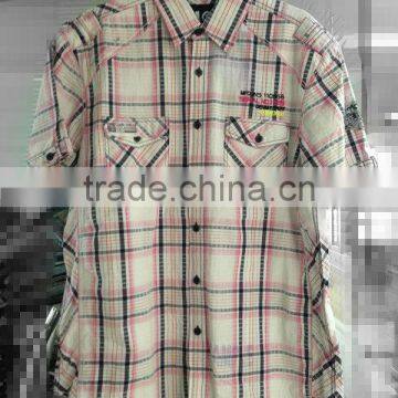 Men's yarn dyed check shirt