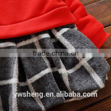 Hot Selling Cheap Price China Factory Direct Sale Kids Baby Girl Winter Party Children Lattice Dresses photo-2