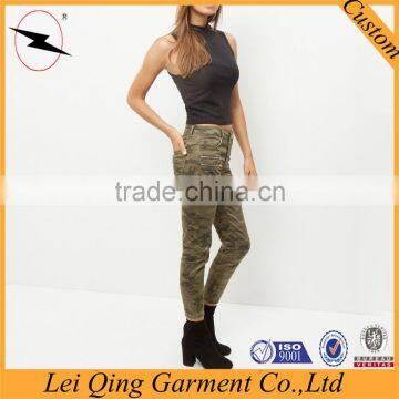 Sexy fashion women tight pants elastic trousers camo