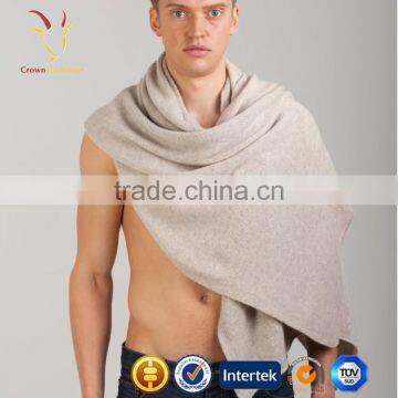 Flat Knitting Merino Wool Cashmere Scarf Mens