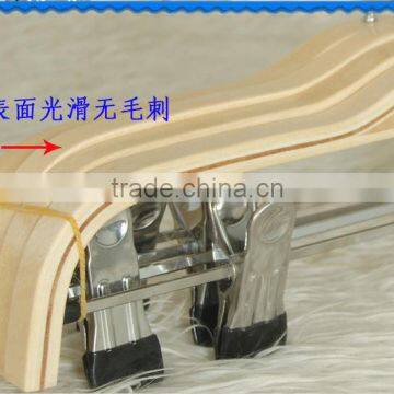 Wholesale Natural Wooden Clothes Hanger Cute Wooden Child Hanger Laundry Wood Pant Clothes Hanger photo-2